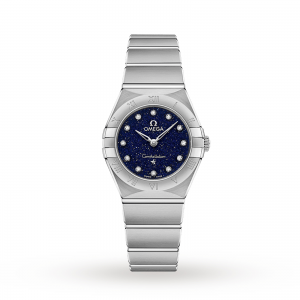 montre oméga constellation dames bleu 25mm