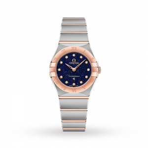 montre oméga constellation dames bleu 25mm