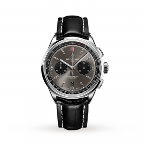 Breitling Premier montre grise pour homme de 42 mm