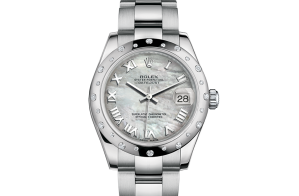 Rolex Datejust Oyster 31 mm Oystersteel or blanc et diamants 178344-0027