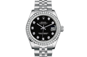 Rolex Datejust Oyster 31 mm Oystersteel or blanc et diamants 178384-0052