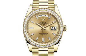 Rolex Day-Date Oyster 40 mm or jaune et diamants 228348rbr-0002