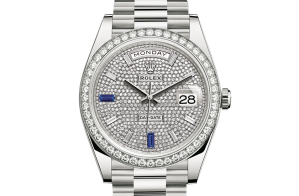 Rolex Day-Date Oyster 40 mm or blanc et diamants 228349rbr-0036