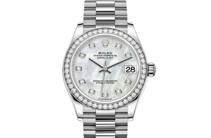 Rolex Datejust Oyster 31 mm or blanc et diamants 278289rbr-0005