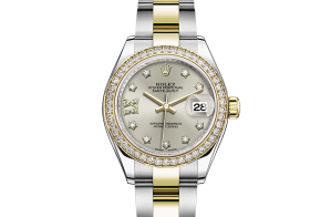 Rolex Lady-Datejust Oyster 28 mm Oystersteel or jaune et diamants 279383rbr-0004